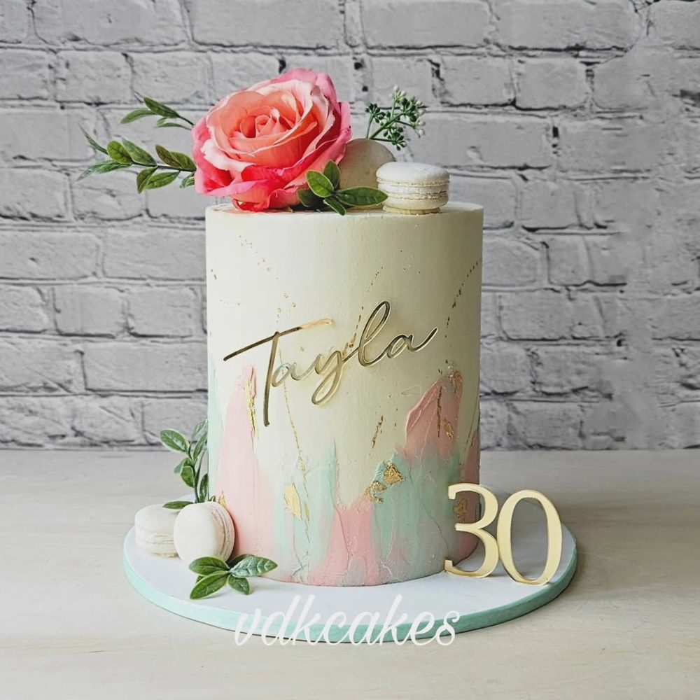 Floral 30th by VDK Cakes