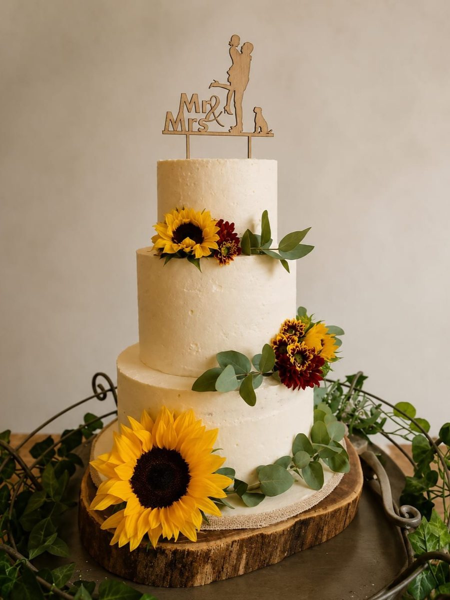Sunflower Wedding Cake by VDK Cakes
